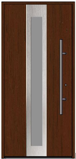 Входная дверь HTA100 HORMANN Mahogany/9016 с остеклением