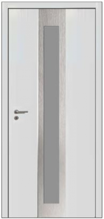 Входная дверь HTA100 HORMANN RAL 7016/9016 с остеклением, нажимные ручки
